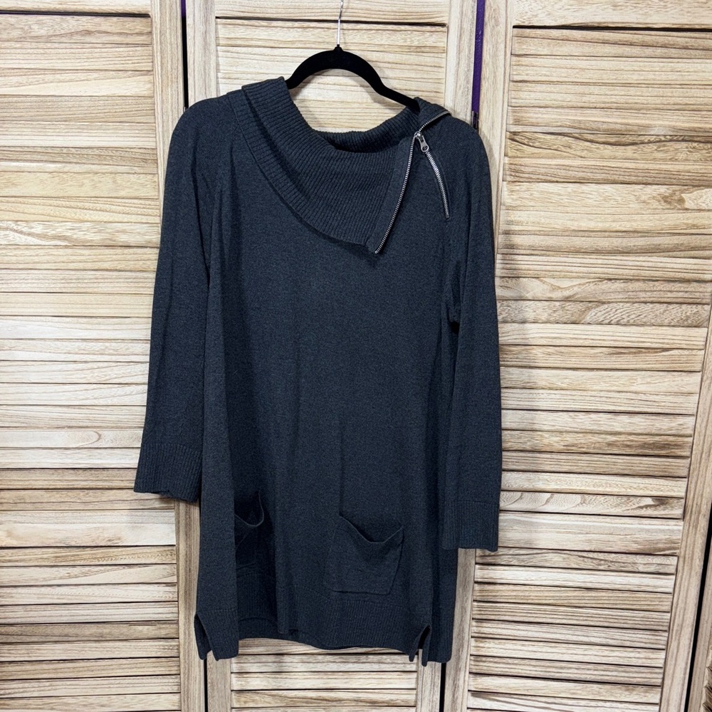 JEANNE PIERRE Charcoal Knit Sweater XL